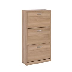 Shoes Cabinet 3 Doors in MDF Brown Colour