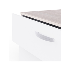 Base Unit 1 Door 2 Drawers – Shannon Oak & Pearl White