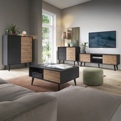 Coffee Table – Black & Oak
