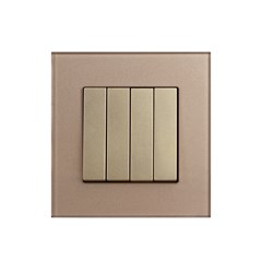 4 Gang 2 Way Switch Gold Temp Glass