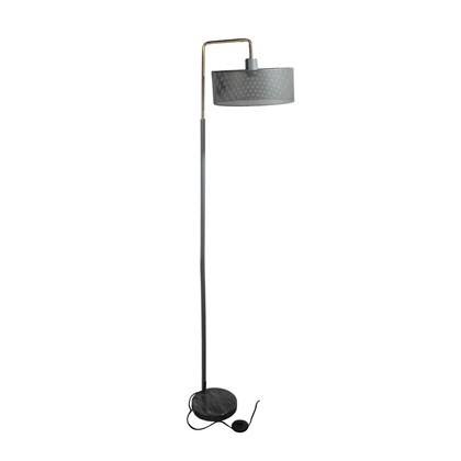 Floor Lamp With Marble Base - Grey