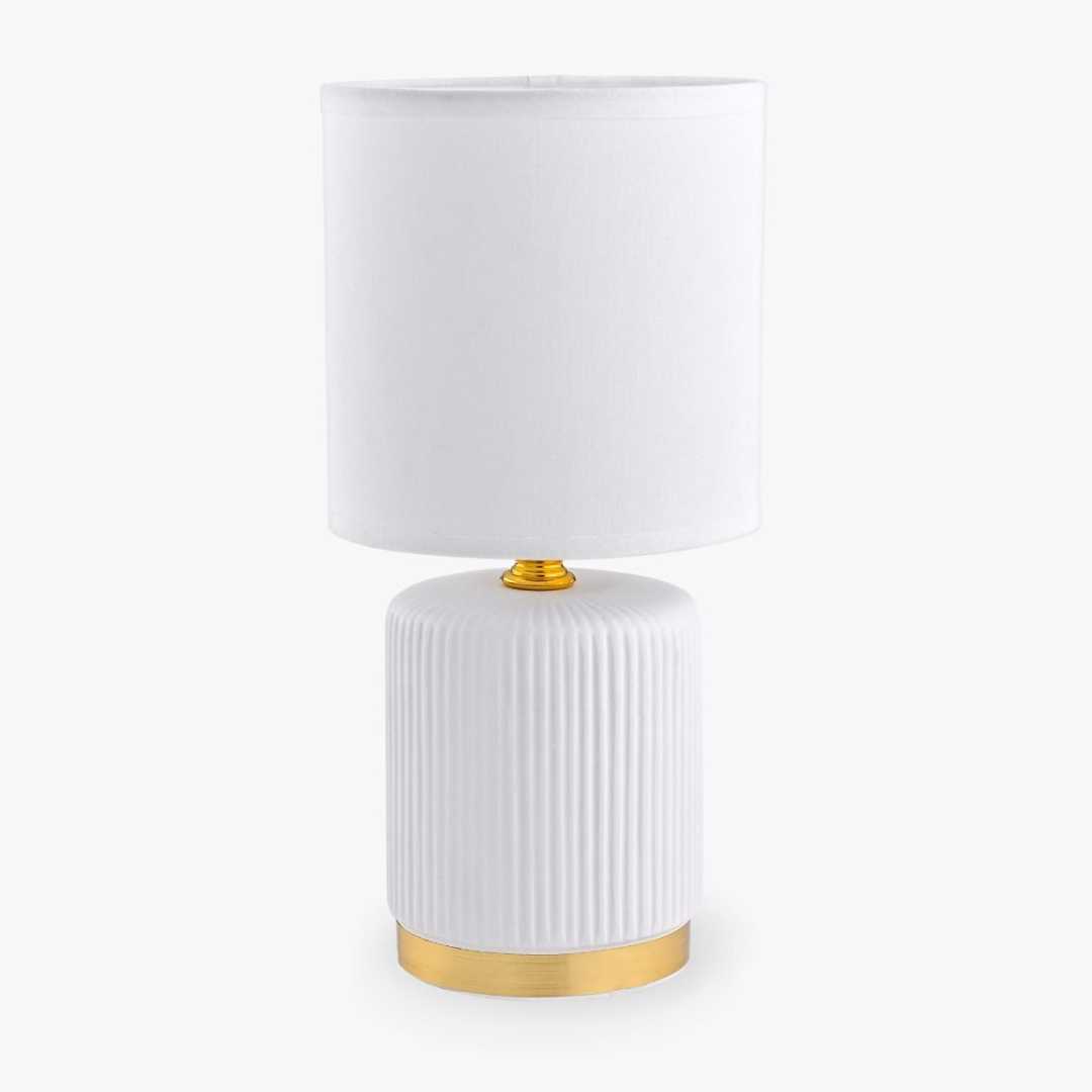 Table Lamp H27.5 - White & Gold