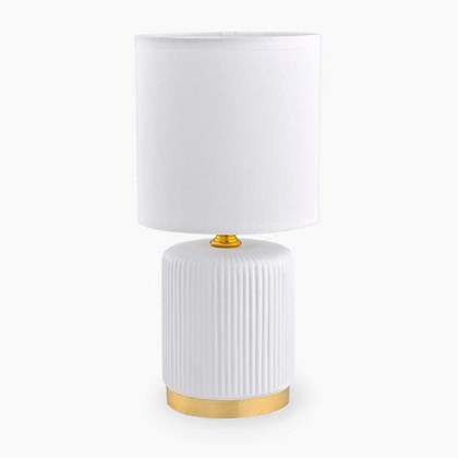 Table Lamp H27.5 - White & Gold