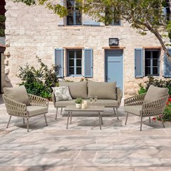 Aluminium  Rope Sofa 4Pcs Set With Table