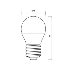 LED lamp CAMEO LED-  5W · 470LM  E27 4000K