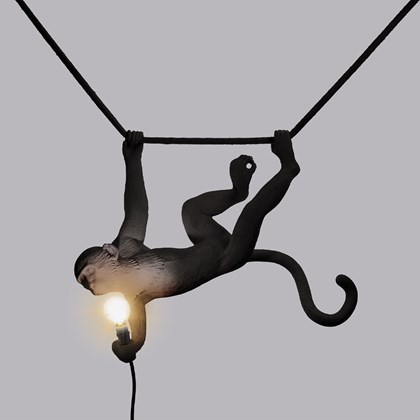 Monkey Lamp Black Swinging