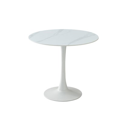 Round Dining Table Ceramic - White