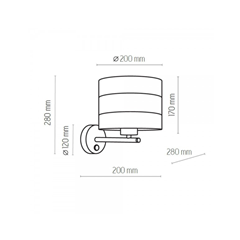 Tago Black Wall Lamp