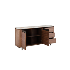 Sideboard -Walnut & Gold