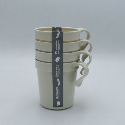 Mug Pack of 4 - White or Beige - Assorted