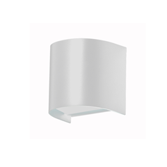 White Plastic Wall Light - One way - GU10 7W