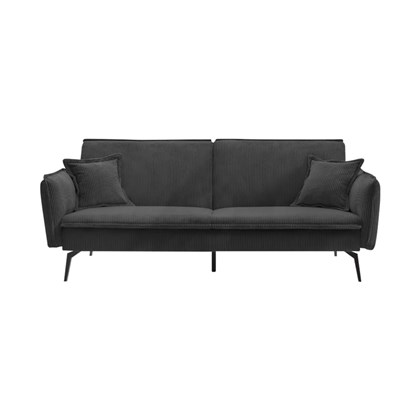 2-seater Sofa Bed Dark Grey Metal Leg