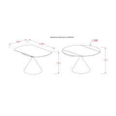 Round Extendable Table.