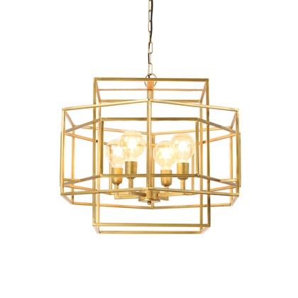 Hanging Lamp 4L 69x64x56 cm Dalisia Antique Gold