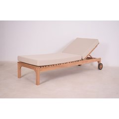 Wooden Sun Lounger with Cushion