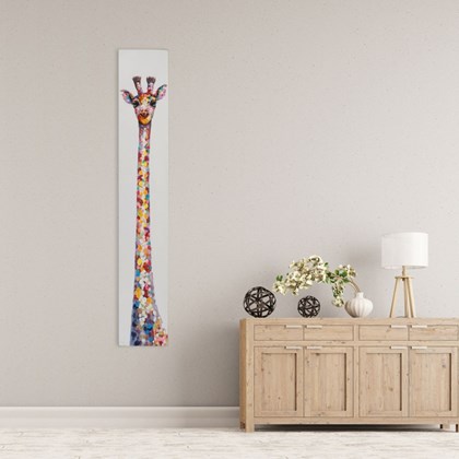 Slim Giraffe Painting 25x150 cm