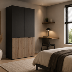 Modular Wardrobe - Black & Oak