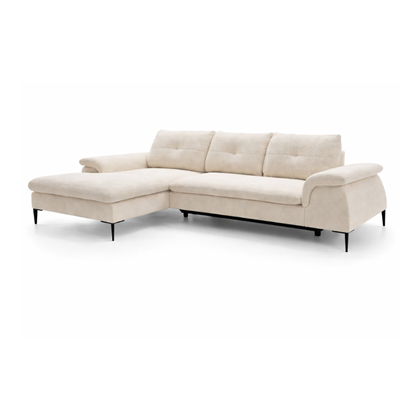 Corner Sofabed with Chaise Left 268cm – Light Beige