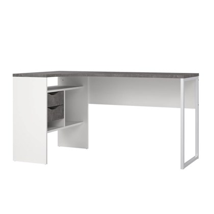 White Function Plus Desk 2 drawers