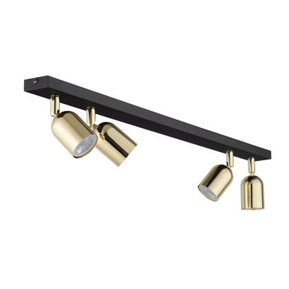 Ceiling Lamp Strip 4 Lights Gold GU10