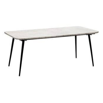 Main Table White-Black Iron