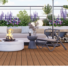 Exterior Decking – Teak & Sand White 14x2.3x220 cm (Box of 4)