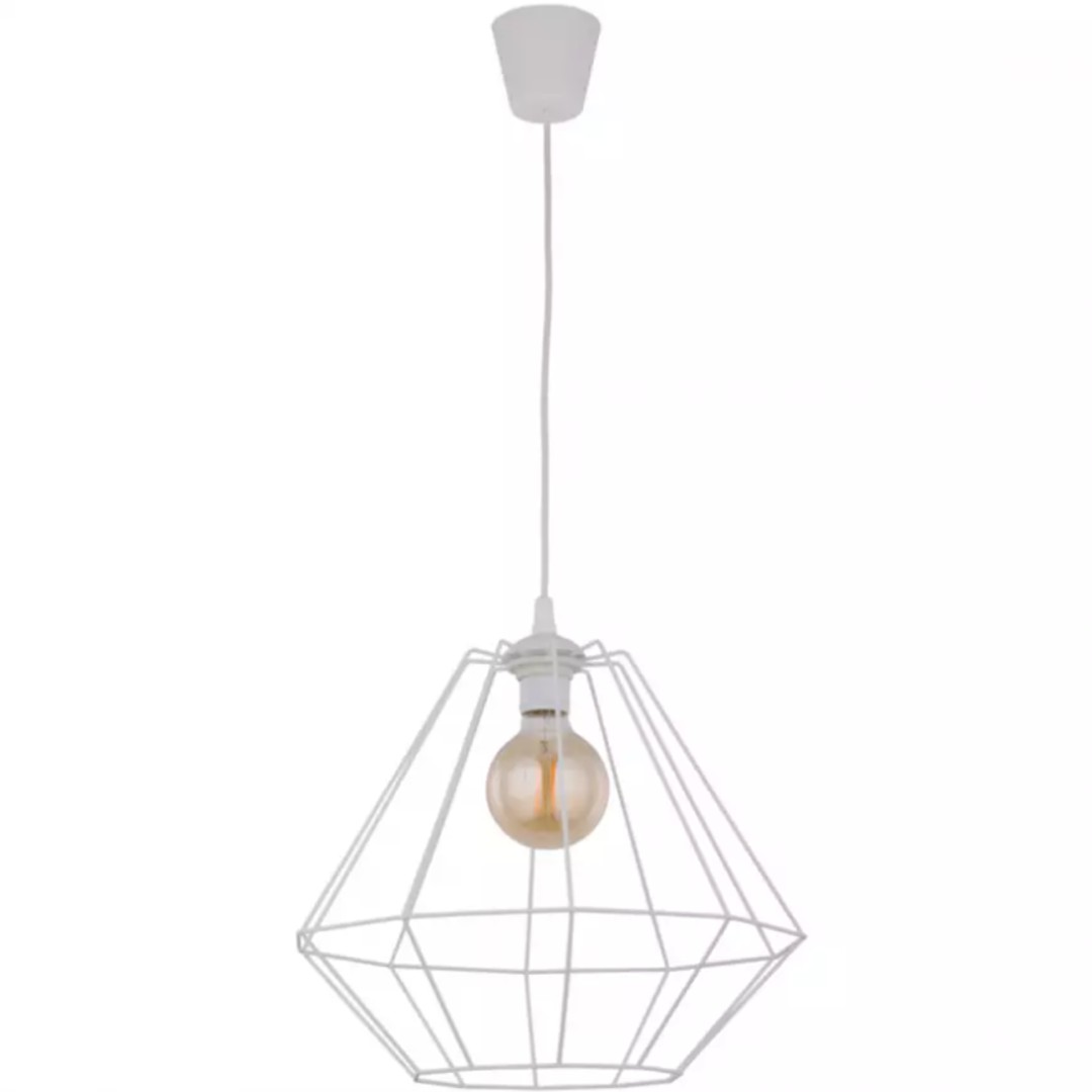 Pendant Lamp Diamond – Metal White 40cm