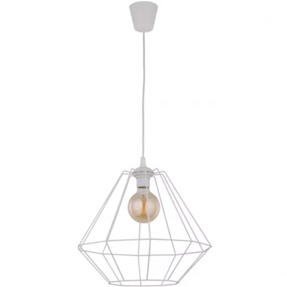 Pendant Lamp Diamond – Metal White 40cm