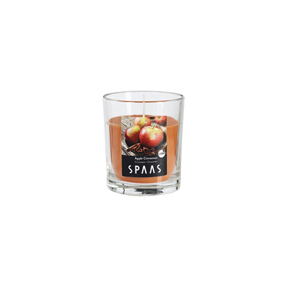Spaas Glass Candle Jar In Apple Cinnamon Fragrance