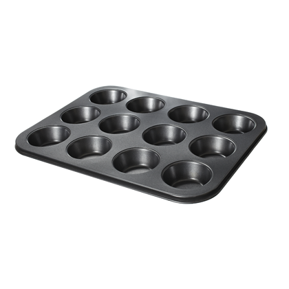 Muffing Baking Tray 12 Cups Carbon Steel
