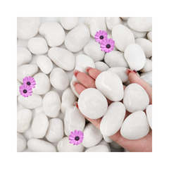 Finely Polished Pebbles 20 kg Bag – White, 4–7 cm