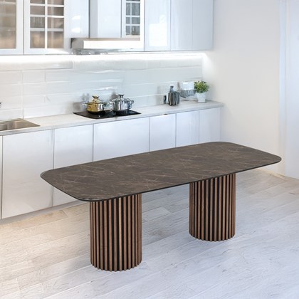 Dining Table 220x103x76cm - Bianco Gloss