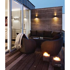 Dark Grey Plastic Wall Light - Up & Down - 6W