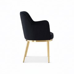 Armchair Gold Plated Iron Tube Legs