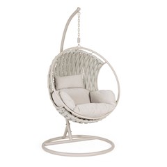 Hang Armchair With Cushion - Beige & Light Grey