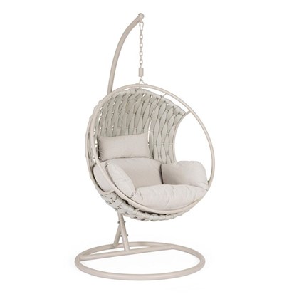 Hang Armchair With Cushion - Beige & Light Grey