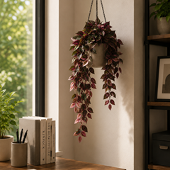 Bordeaux Tradescantia Hanging - l54xw20xh15cm