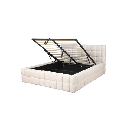 Upholstery Bed with Gaslift – Beige