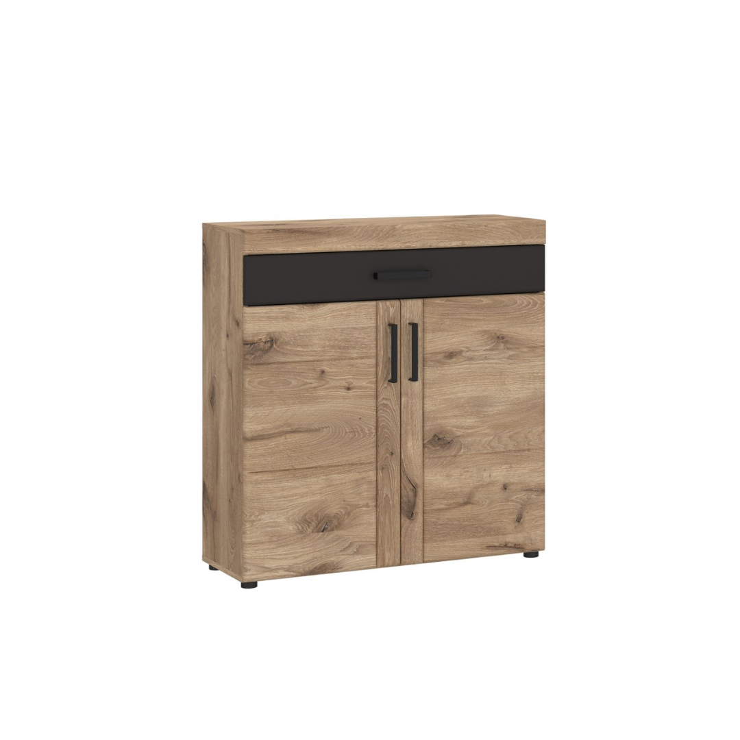 Sideboard 2 Doors 1 Shelf – Viking Oak & Grey Cosmos