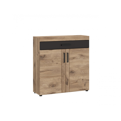 Sideboard 2 Doors 1 Shelf – Viking Oak & Grey Cosmos
