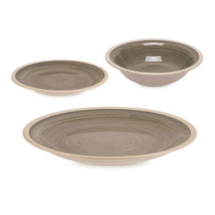 Set of 18 pcs Stoneware Dinnerware Grey