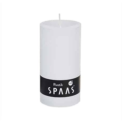 Rustic Cylinder Candle White 7x13 cm
