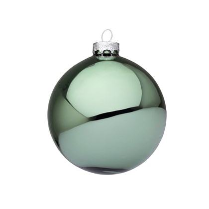 Shiny Cinnabar Green Glass Ball 8cm