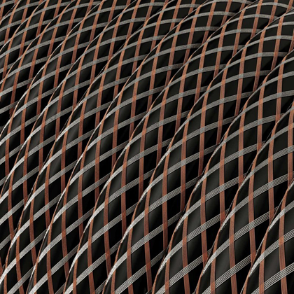Black Electric Cable with Copper and Tinned Copper Mesh