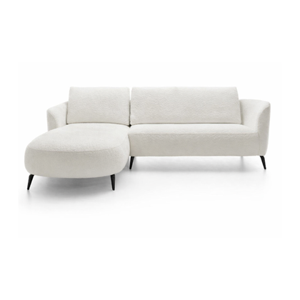 Corner Sofa Bed with Chaise Left 260cm – White