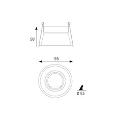 Down Lighter Recessed Round White Swivel