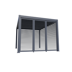 Pergola Louver Fence – Adjustable Grey