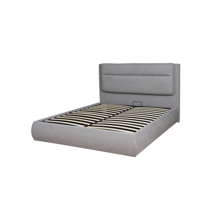 Upholstery Bed with Gaslift 160 x 200cm - Light Grey