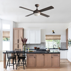 Brown Ceiling Fan with Light