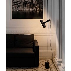 Pendant/Floor Lamp - Black & Gold